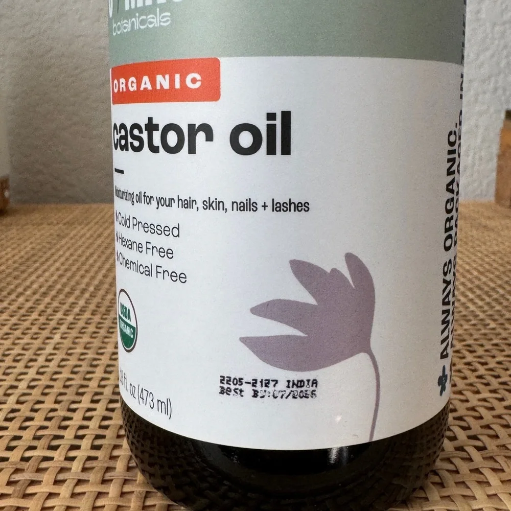 J MAC BOTANICALS, Organic Castor Oil Cold Pressed (Glass Bottle) 16 oz - Picture 4 of 5